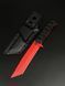 Tactical Knife "Tanto" Red Edition | Black Micarta Trident Engraving