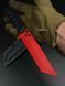 Tactical Knife "Tanto" Red Edition | Black Micarta Trident Engraving