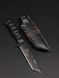 Tactical Knife "Tanto" | Black Micarta Engraving Soldier and BMW