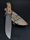 Survival Knife "Haydamak" Coyote Engraving Scandinavian symbols