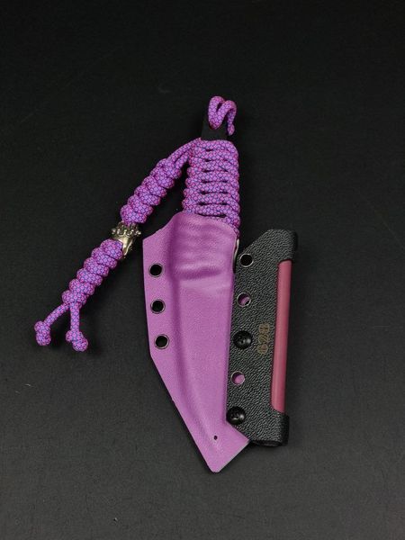 EDC Knife "Paton" | Pink Paracord, Nord Division Engraving