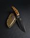 Tiger Trapper polymer black - multipurpose, compact knife (Olive handle, colored scabbard)