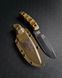 Tiger Trapper polymer black - multipurpose, compact knife (Olive handle, colored scabbard)