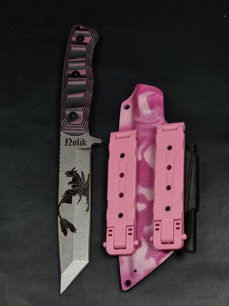 Survival Knife "Tanto" | Pink Camo, "Night Fury & Light Fury" Engraving