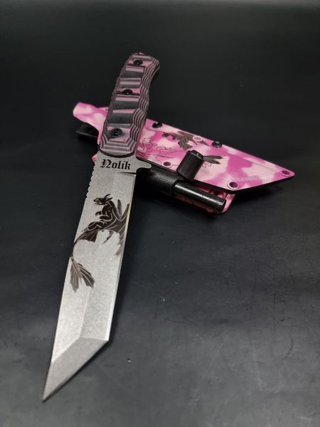Survival Knife "Tanto" | Pink Camo, "Night Fury & Light Fury" Engraving
