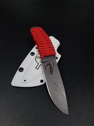 EDC ніж &laquo;Корольов&raquo; | &laquo;Korolov&raquo; Червоний паракорд Гравіювання Аніме Очі KOSREU-11082026 фото