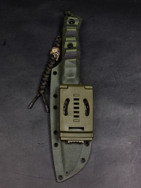 Fighting Knife "Aeneas" Khaki (Trident and Warrior Engraving)