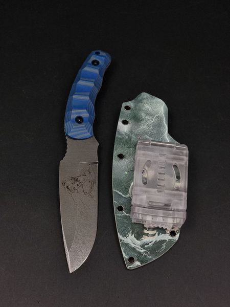Survival Knife "Tygrolov" | "Anime Edition" Anime Engraving & Blue Handle