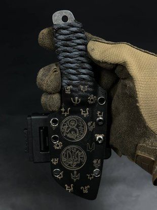 EDC Knife "Korolyov" | "Hetmans of Ukraine" and "Coat of Arms" Engraving