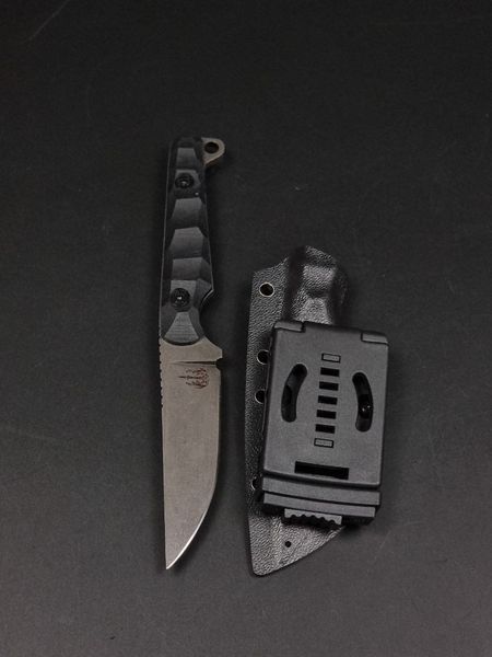 Bushcraft Knife "Stus" | Black Micarta Engraving "Generation Mission in Action