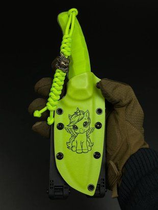 EDC Knife "Yarchuck" | Lime Unicorn Engraving