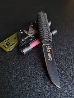 "Pulyuy" - skeleton knives for those who choose lightness, reliability and freedom of movement without unnecessary ballast (black polymer, black scabbard)