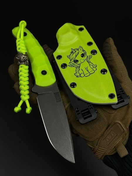 EDC Knife "Yarchuck" | Lime Unicorn Engraving