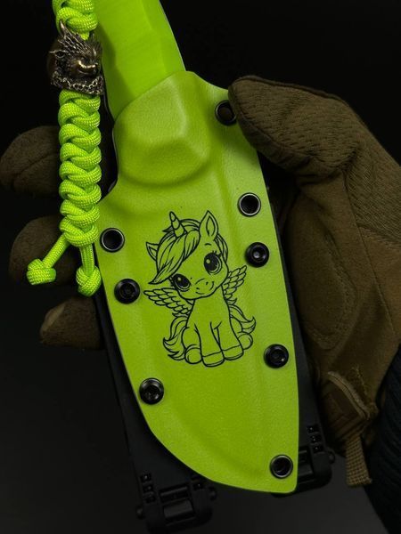 EDC Knife "Yarchuck" | Lime Unicorn Engraving