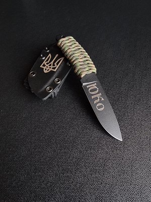 "Korolyov" is a universal skeleton knife with a modern design (black polymer, black scabbard)