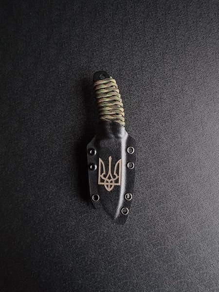 "Korolyov" is a universal skeleton knife with a modern design (black polymer, black scabbard)