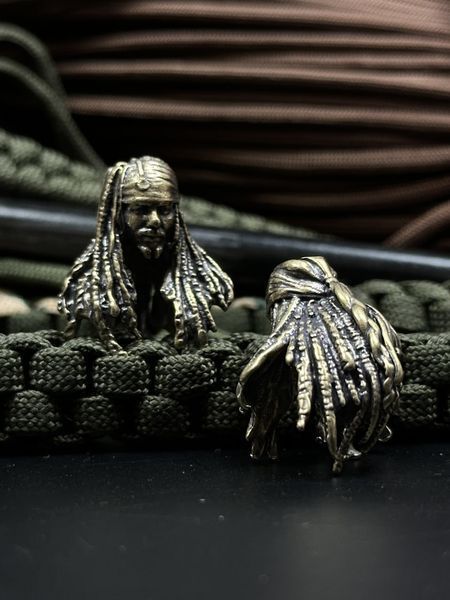 Paracord lanyard with brass bead &ldquo;Captain Jack Sparrow&rdquo;