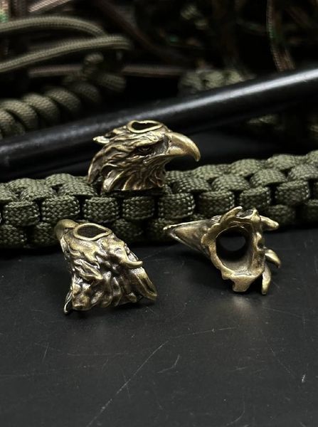 Paracord lanyard with brass bead &ldquo;Eagle Head&rdquo;