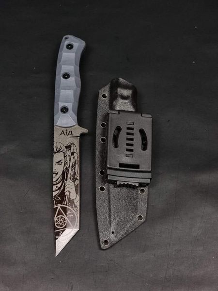 Tactical Knife "Tanto" | "Viking Spirit" Black Micarta (Tek-Lok)