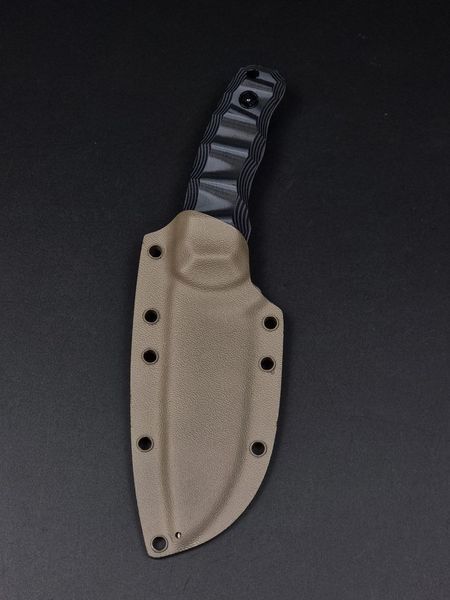 Survival Knife "Yarchuck" Black-Grey Micarta Trident Engraving
