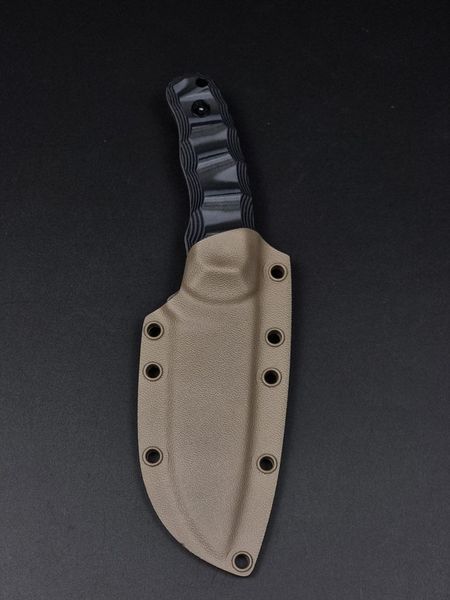 Survival Knife "Yarchuck" Black-Grey Micarta Trident Engraving