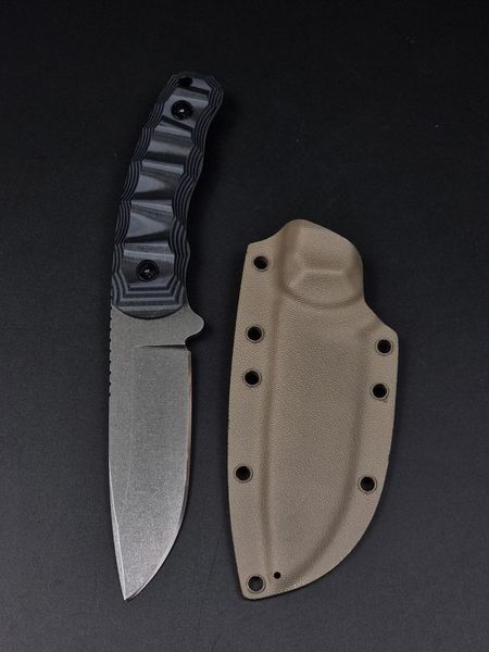 Survival Knife "Yarchuck" Black-Grey Micarta Trident Engraving