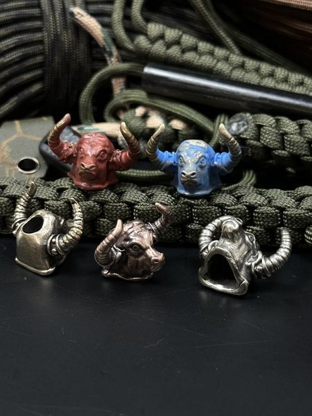 Paracord lanyard with brass bead &ldquo;Bull&rdquo;