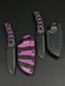 Bushcraft Knife "Yarchuk" | Black and Pink with Quote Engraving