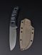 Survival Knife "Yarchuck" Black-Grey Micarta Trident Engraving