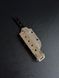 Simple skeleton knife "Puluj" (black polymer, sand scabbard)