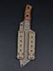 Tactical Knife "Tanto" Brown | Anime and Kitsune Engraving