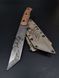 Tactical Knife "Tanto" Brown | Anime and Kitsune Engraving