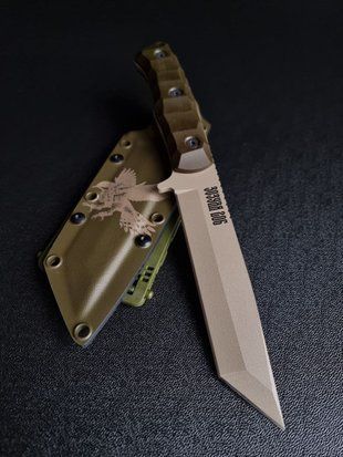 Tanto: Accuracy and Reliability on the Path (polymer tang, olive handle, olive scabbard)