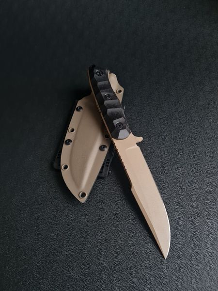 Enei polymer tan - multi-purpose, compact knife (Black handle, black scabbard)