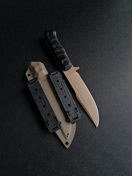 Enei polymer tan - multi-purpose, compact knife (Black handle, black scabbard)