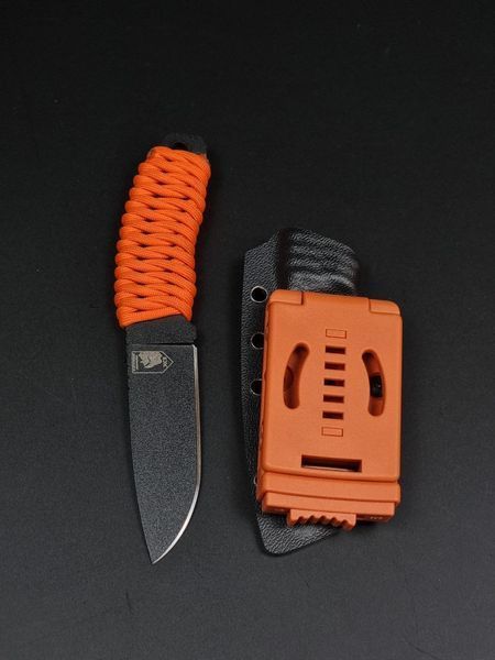 EDC Knife "Korolov" Orange Paracord 18th Brigade Engraving