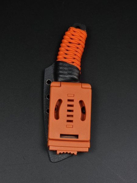 EDC Knife "Korolov" Orange Paracord 18th Brigade Engraving