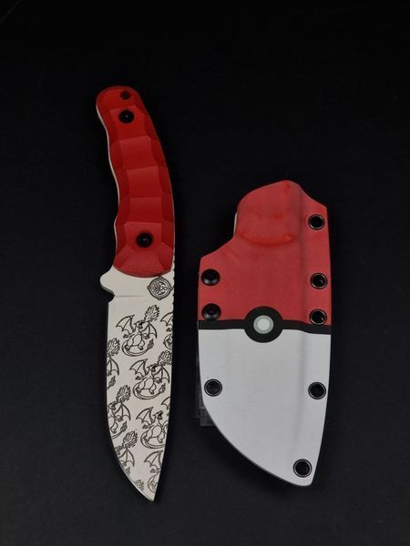Ніж EDC &laquo;Ярчук&raquo; | &laquo;Yarchuck&raquo; Червоний G10 Гравіювання Чарізард (Pokemon) YAWRET-24082026 фото