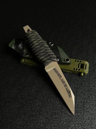 Paton &ndash; a skeleton knife for engineering precision and endurance in extreme conditions (polymer tan, colored scabbard)