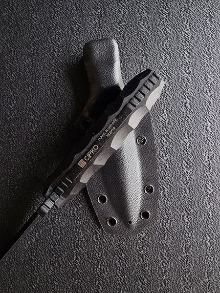 Sirko polymer black - widely universal tactical knife with double-edged blade (Lemon handle, camouflage sheath)