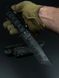 Combat Knife "Tanto" | Black Micarta, 3rd Assault Brigade & Spark Engraving